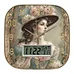wooden wall clock with LCD display